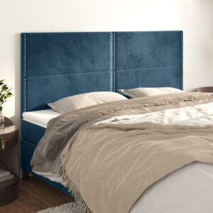 Pood24 voodipeatsid 4 tk, tumesinine, 90x5x78/88 cm, samet