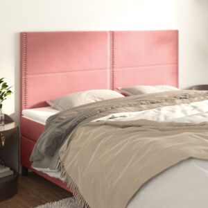 Pood24 peatsiplaat, roosa, 180 x 5 x 118/128 cm, samet