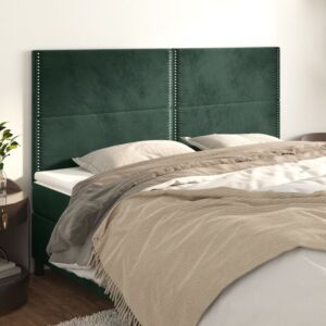 Pood24 voodipeatsid 4 tk, tumeroheline, 100x5x78/88 cm, samet