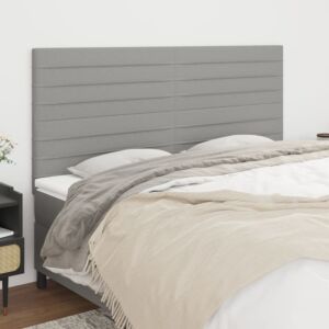 Pood24 voodipeatsid 4 tk, helehall, 100x5x78/88 cm, kangas