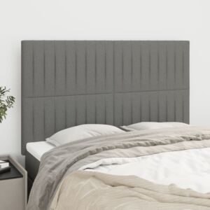 Pood24 voodipeatsid 4 tk, tumehall, 72x5x78/88 cm, kangas