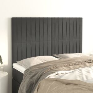 Pood24 voodipeatsid 4 tk, tumehall, 72x5x78/88 cm, samet