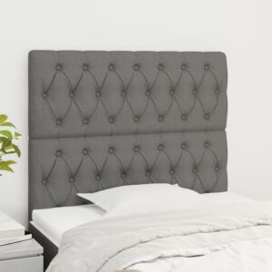 Pood24 voodipeatsid 2 tk, tumehall, 90x7x78/88 cm, kangas
