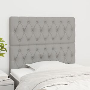 Pood24 voodipeatsid 2 tk, helehall, 100x7x78/88 cm, kangas