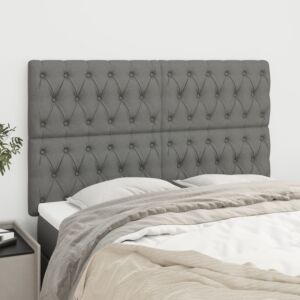 Pood24 voodipeatsid 4 tk, tumehall, 72x7x78/88 cm, kangas
