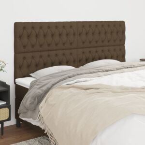 Pood24 voodipeatsid 4 tk, tumepruun, 100x7x78/88 cm, kangas