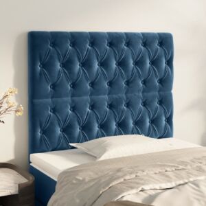Pood24 voodipeatsid 2 tk, tumesinine, 90x7x78/88 cm, samet