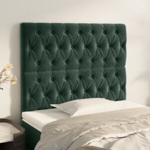 Pood24 voodipeatsid 2 tk, tumeroheline, 100x7x78/88 cm, samet