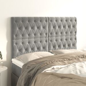 Pood24 voodipeatsid 4 tk, helehall, 80x7x78/88 cm, samet