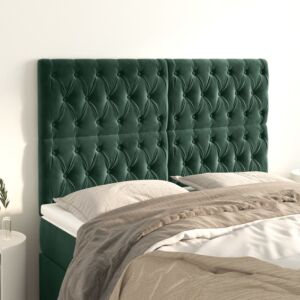 Pood24 voodipeatsid 4 tk, tumeroheline, 80x7x78/88 cm, samet