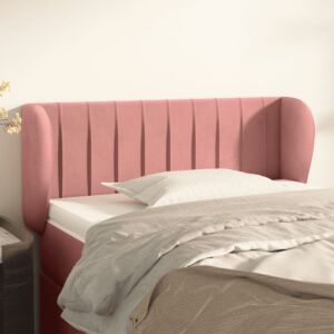 Pood24 voodipeats servadega, roosa, 103x23x78/88 cm, samet