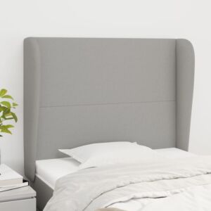 Pood24 voodipeats servadega, helehall, 83x23x118/128 cm, kangas