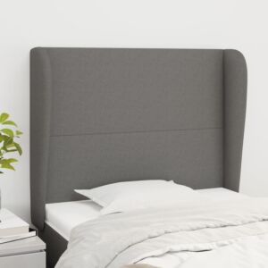 Pood24 voodipeats servadega, tumehall, 83x23x118/128 cm, kangas