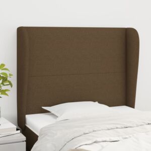 Pood24 voodipeats servadega, tumepruun, 83x23x118/128 cm, kangas
