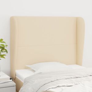 Pood24 voodipeats servadega, kreemjas, 83x23x118/128 cm, kangas
