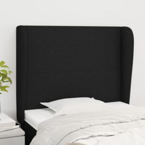 Pood24 voodipeats servadega, must, 103x23x118/128 cm, kangas