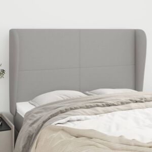 Pood24 voodipeats servadega, helehall, 147x23x118/128 cm, kangas