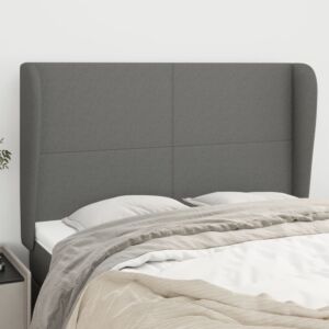 Pood24 voodipeats servadega, tumehall, 147x23x118/128 cm, kangas