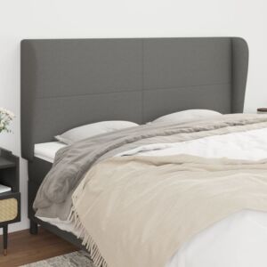 Pood24 voodipeats servadega, tumehall, 183x23x118/128 cm, kangas