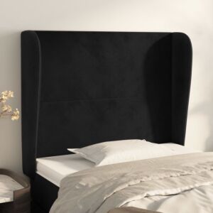 Pood24 voodipeats servadega, must, 83x23x118/88 cm, samet