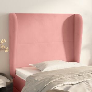 Pood24 voodipeats servadega, roosa, 93x23x118/128 cm, samet