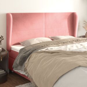 Pood24 voodipeats servadega, roosa, 183x23x118/128 cm, samet