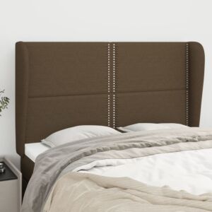 Pood24 voodipeats servadega, tumepruun, 147x23x118/128 cm, kangas