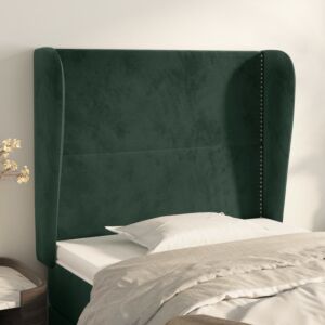 Pood24 voodipeats servadega, tumeroheline, 93x23x118/128 cm, samet