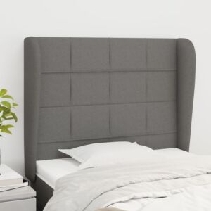Pood24 voodipeats servadega, tumehall, 83x23x118/88 cm, kangas