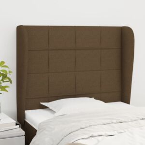 Pood24 voodipeats servadega, tumepruun, 93x23x118/128 cm, kangas
