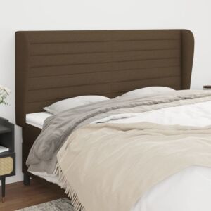 Pood24 voodipeats servadega, tumepruun, 203x23x118/128 cm, kangas