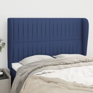 Pood24 voodipeats servadega, sinine, 147x23x118/128 cm, kangas
