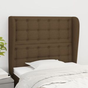 Pood24 voodipeats servadega, tumepruun, 103x23x118/128 cm, kangas