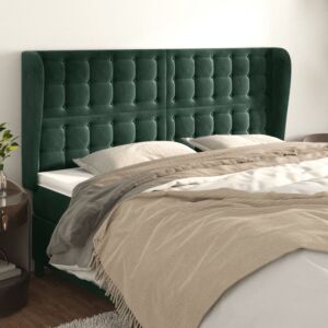 Pood24 voodipeats servadega, tumeroheline, 163x23x118/128 cm, samet