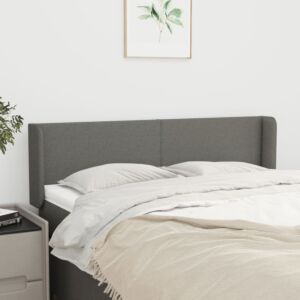 Pood24 voodipeats servadega, tumehall, 147x16x78/88 cm, kangas