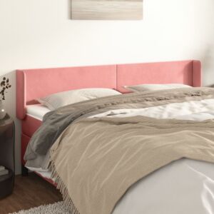 Pood24 voodipeats servadega, roosa, 183x16x78/88 cm, samet