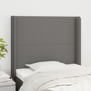 Pood24 voodipeats servadega, tumehall, 93x16x118/128 cm, kangas