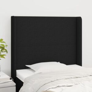 Pood24 voodipeats servadega, must, 103x16x118/128 cm, kangas
