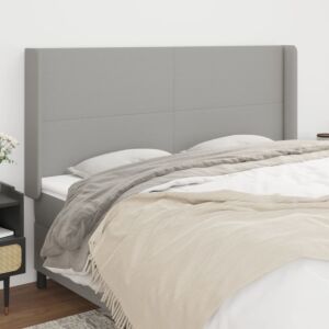 Pood24 voodipeats servadega, helehall, 183x16x118/128 cm, kangas