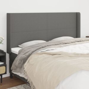 Pood24 voodipeats servadega, tumehall, 183x16x118/128 cm, kangas