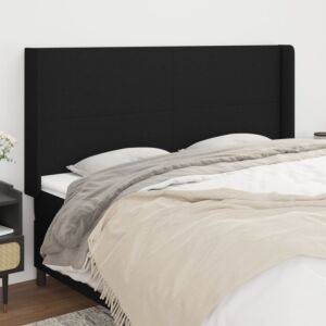 Pood24 voodipeats servadega, must, 183x16x118/128 cm, kangas