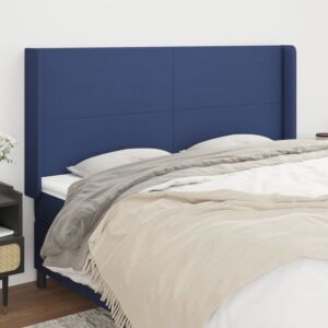 Pood24 voodipeats servadega, sinine, 183x16x118/128 cm, kangas