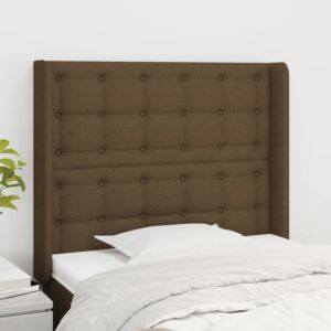 Pood24 voodipeats servadega, tumepruun, 103x16x118/128 cm, kangas