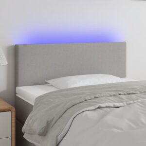 Pood24 LED-voodipeats, helehall, 100x5x78/88 cm, kangas