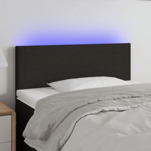 Pood24 LED-voodipeats, must, 100x5x78/88 cm, kangas
