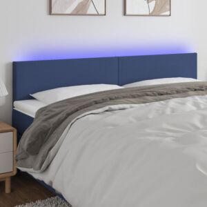 Pood24 LED-voodipeats, sinine, 180x5x78/88 cm, kangas