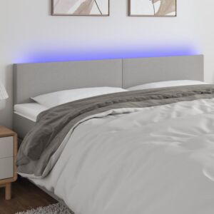 Pood24 LED-voodipeats, helehall, 200x5x78/88 cm, kangas