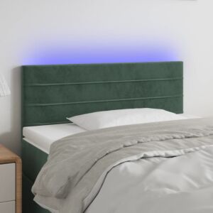 Pood24 LED-voodipeats, tumeroheline, 90x5x78/88 cm, samet
