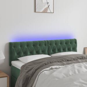 Pood24 LED-voodipeats, tumeroheline, 160x7x78/88 cm, samet