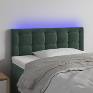 Pood24 LED-voodipeats, tumeroheline, 100x5x78/88 cm, samet